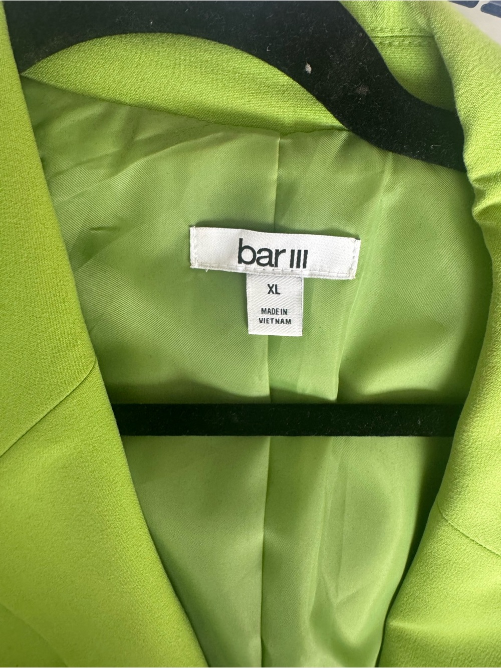 Bar III Bright Lime Green Blazer Jacket